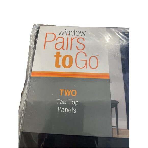 PAIRS TO GO Montana Modern Decorative Tab Top Window Curtains   2panels 60 X63in - Picture 3 of 8